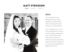 Tablet Screenshot of mattsvensson.com